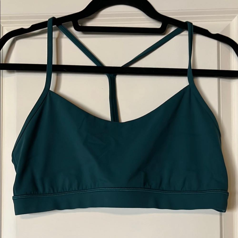 Lululemon Green Flo Y Sports Bra with Racerback Straps